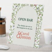 植物性エレガント鳥 台座サイン (インサイチュ)