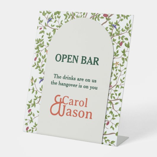 植物性エレガント鳥 台座サイン (正面)