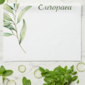 植物性オリーブの枝の葉 キッチンタオル (折り畳み)