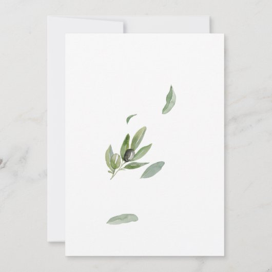 植物性オリーブ枝エレガント書 セーブザデート (裏面)