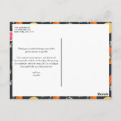 植物性オレンジとレモンの卒業ありがとう ポストカード (裏面)