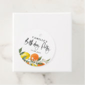 植物性オレンジとレモンの夏の誕生日パーティー フェイバータグ (インサイチュ)