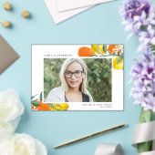 植物性オレンジとレモン写真卒業 アクリル招待状 (インサイチュ (ウェディング))