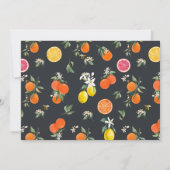 植物性オレンジとレモン写真卒業 案内状 (裏面)