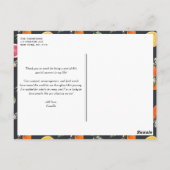 植物性オレンジとレモン卒業ありがとう ポストカード (裏面)