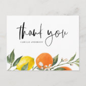 植物性オレンジとレモン卒業ありがとう ポストカード (正面)