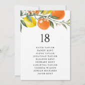 植物性オレンジとレモン結婚のテーブル席 (裏面)