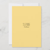 植物性オレンジイエローピンクフローラブライダルシャワー 招待状 (裏面)