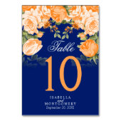 植物性オレンジ色の花 |テーブルカード テーブルナンバー (裏面)