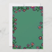 植物性カラフルバラ素朴結婚フローラ 招待状 (裏面)