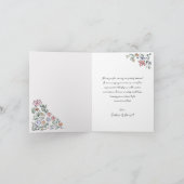 植物性カラフルブライダルシャワーサンキューカード 招待状 (内部)