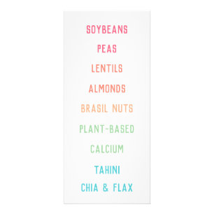 植物性カルシウム源ビーガン栄養 ラックカード