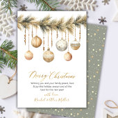 植物性ガラスオーナメントノンフォトメリークリスマス シーズンカード