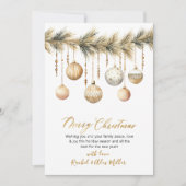 植物性ガラスオーナメントノンフォトメリークリスマス シーズンカード (正面)