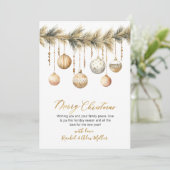 植物性ガラスオーナメントノンフォトメリークリスマス シーズンカード (スタンド正面)