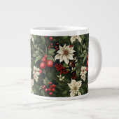 植物性クリスマスパターン ジャンボコーヒーマグカップ (正面右)