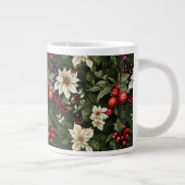 植物性クリスマスパターン ジャンボコーヒーマグカップ (右)