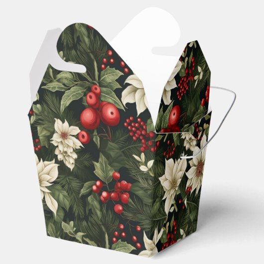 植物性クリスマスパターン フェイバーボックス (オープン)