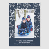 植物性クリスマスフォトブルー磁気カード (正面)