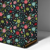 植物性クリスマスフローラルパターン ファブリック