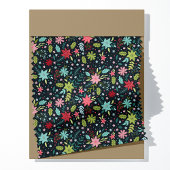 植物性クリスマスフローラルパターン ファブリック