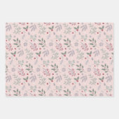 植物性クリスマスミスタントパターン ラッピングペーパーシート (正面2)