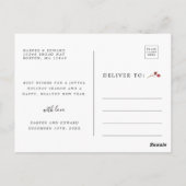 植物性クリスマス結婚した金ゴールドとメリー写真 ポストカード (裏面)