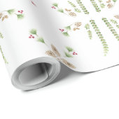 植物性クリスマス ラッピングペーパー (ロールコーナー)