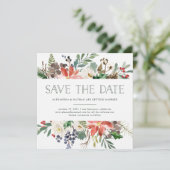 植物性クリスマス |休日の写真日付を保存 招待状 (スタンド正面)