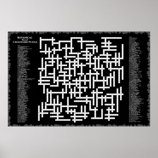 植物性クロスワード156植物を見つけるためにおもしろい巨人 ポスター (正面)