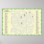 植物性クロスワード156植物を見つけるためにおもしろい巨人 ポスター (正面)