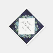 植物性グリーナリーユーカリブライダルシャワー スタンダードカクテルナプキン (角)