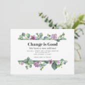 植物性グリーンパープルユーカリプトゥスムービング 案内状 (スタンド正面)