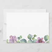 植物性グリーンパープルユーカリプトゥスムービング 案内状 (裏面)