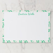 植物性グリーンフローラ植物葉のパターン ペーパーパッド (正面)