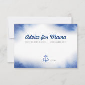 植物性グリーンベビーシャワーアドバイスカード 招待状 (正面)