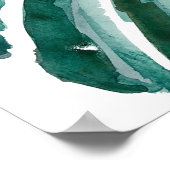 植物性グリーンリーフトロピカル絵画ズ ポスター (角)