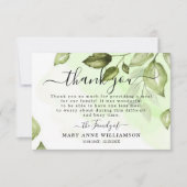 植物性グリーン葬儀食品サンキューカード サンキューカード (正面)