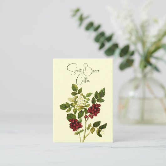 植物性コーヒー豆茎ビジネスカード 名刺 (スタンド正面)