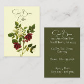 植物性コーヒー豆茎ビジネスカード 名刺 (正面/裏面)