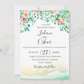 植物性コーラル結婚アイランドズ 招待状 (正面)