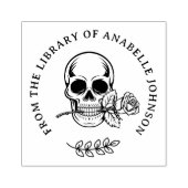 植物性ゴシックスカル ラバースタンプ (インプリント)