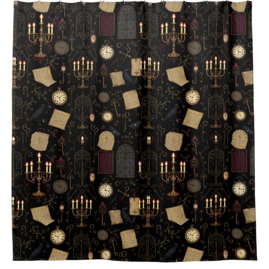 植物性ゴシック風シャワーカーテン シャワーカーテン (正面)