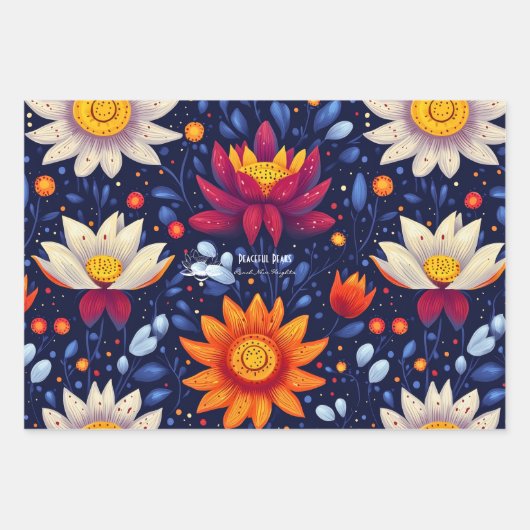 植物性サボテンデザインforウェルネス ラッピングペーパーシート (正面)