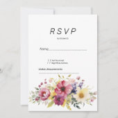 植物性サマーカラフルフローラRSVP 招待状 (正面)