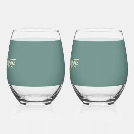 植物性サマーコスモス花のシルエット ステムなしワイングラス (左)