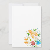 植物性サンオレンジピンクブルーミントフローラ結婚ズ 招待状 (裏面)