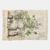 植物性シックなファミリー名ギフト キッチンタオル (横)