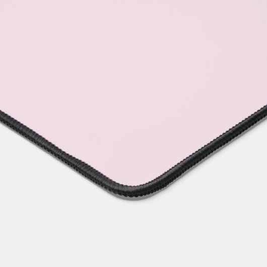 植物性シック赤面ピンクモノグラムのフローラ デスクマット (コーナー)