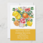 植物性シトラスウォーター結婚カラー 招待状 (正面)